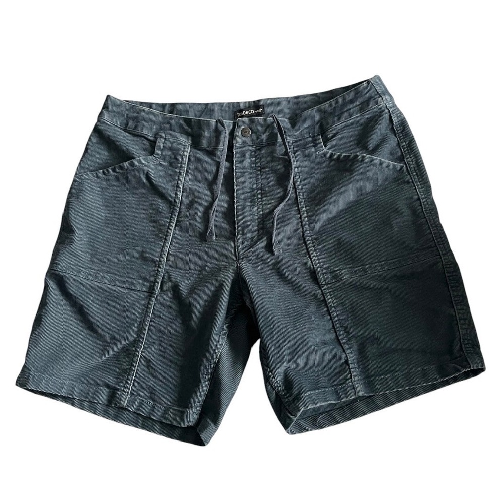 Toad&Co Mens 36 Blue Corduroy Shorts Organic Cotton Stretch Boundless Short